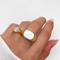 Stone Signet Ring - Nahzshop