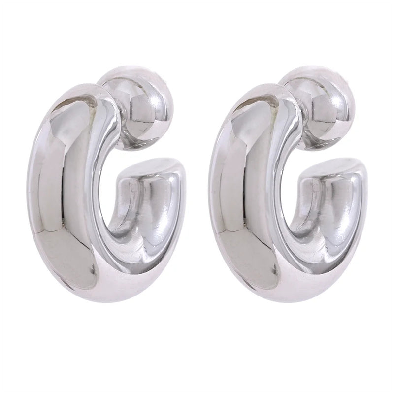 Small Thick Hoop Earrings- Nahzshop