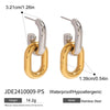 Taylor Two-Tone Double Hoops