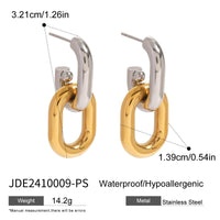 Taylor Two-Tone Double Hoops