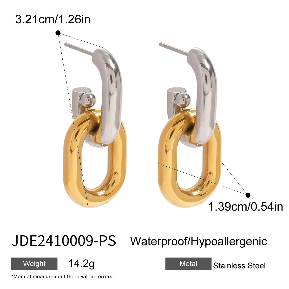 Taylor Two-Tone Double Hoops