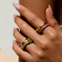 Chunky Hollow Organic Ring