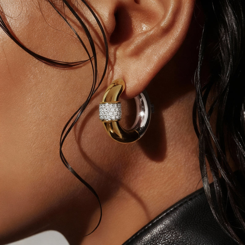 French Retro Two-Tone Hoops