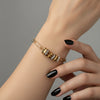 Minimal Square Paperclip Charm Bracelet