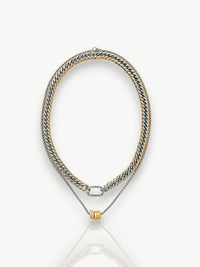 Dual-Tone Pendant Necklace