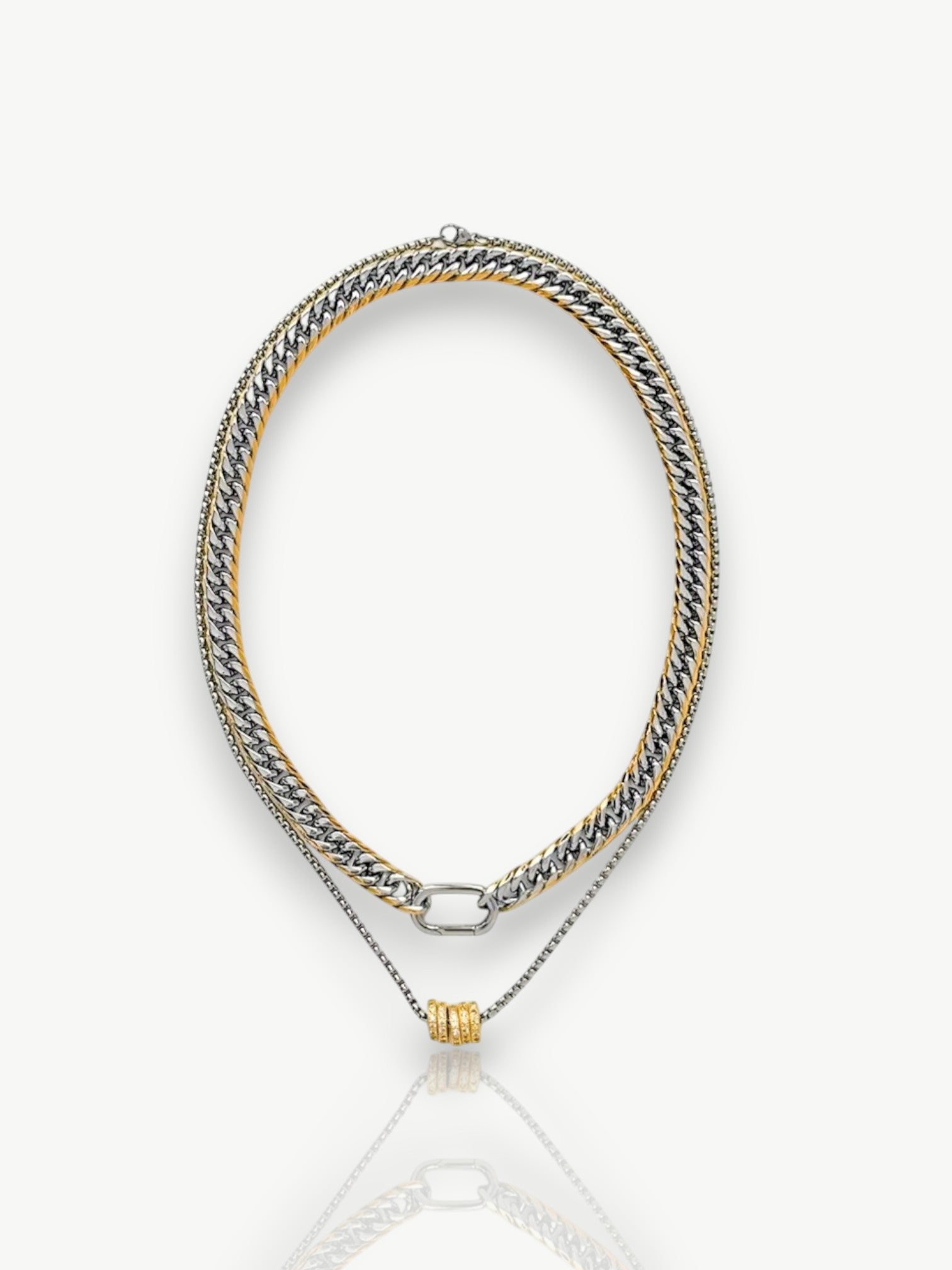 Dual-Tone Pendant Necklace