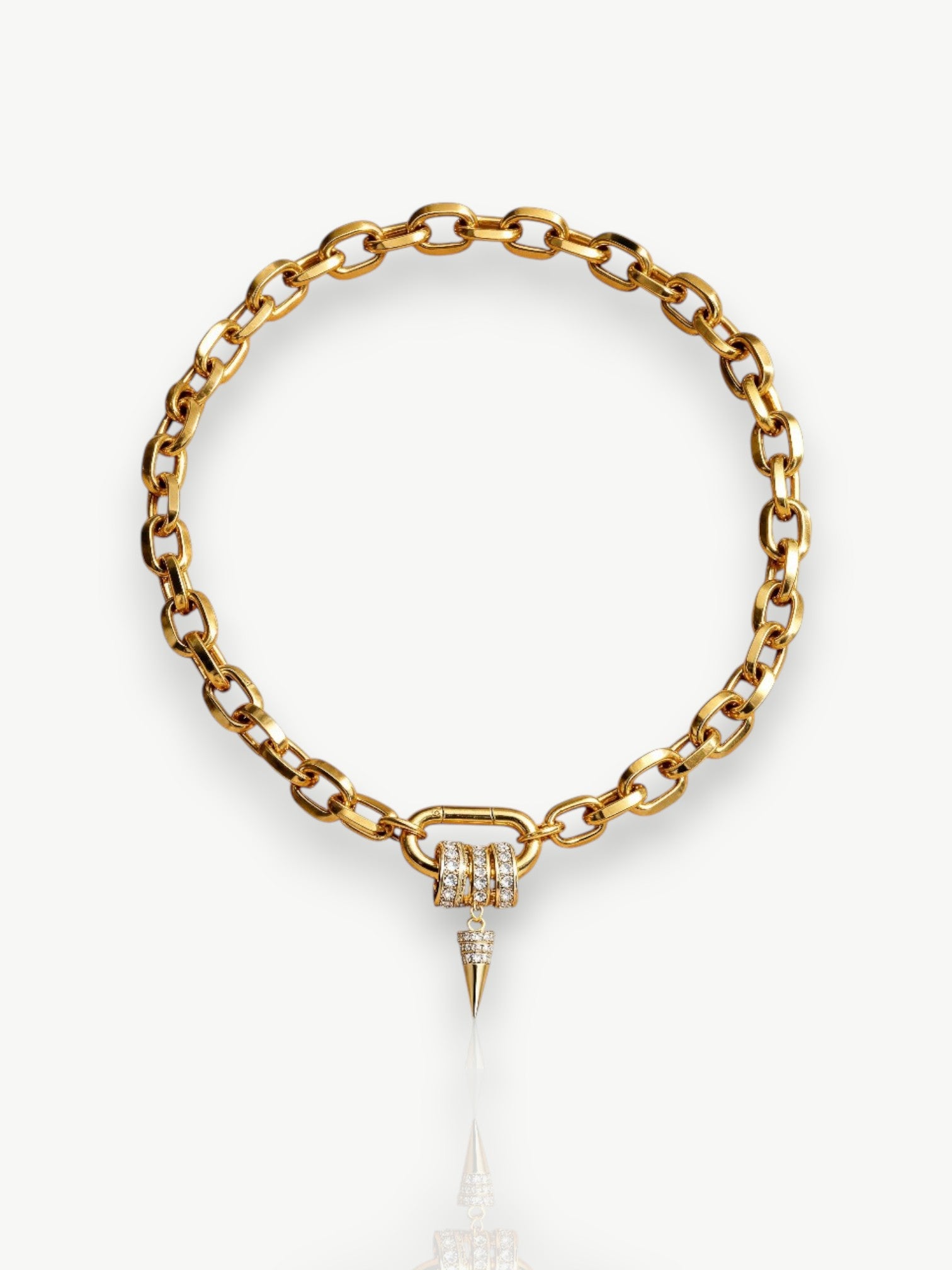 Spike Pendant Chain Necklace