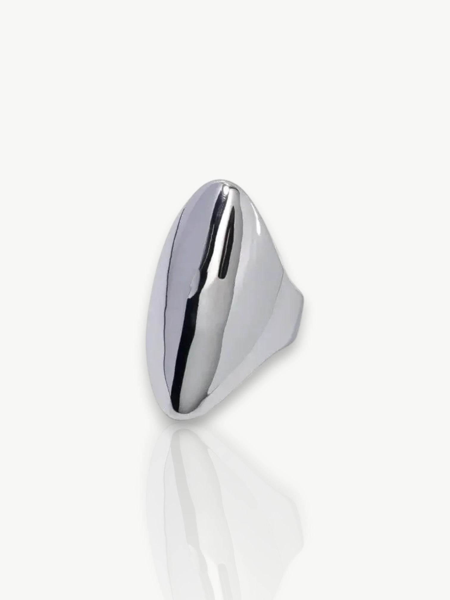 Silver Oval Statement Ring