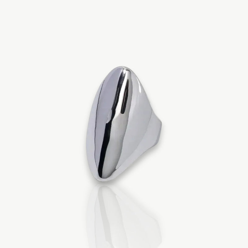 Silver Oval Statement Ring