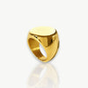 Gold Round Signet Ring
