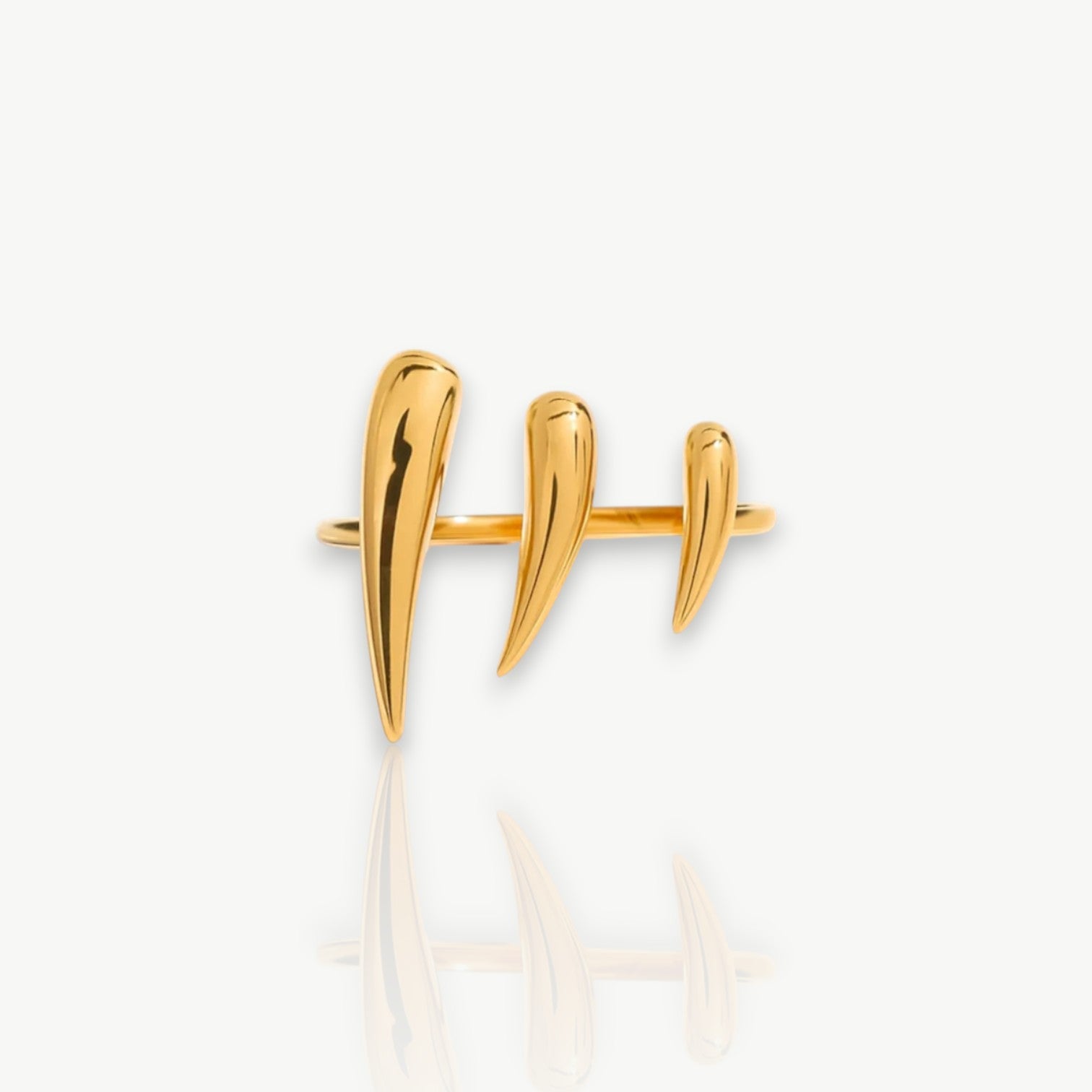 Sculptural Double Finger Ring