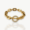 Paperclip CZ Toggle Link Bracelet