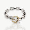 Paperclip CZ Toggle Link Bracelet