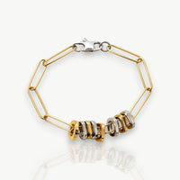 Minimal Square Paperclip Charm Bracelet