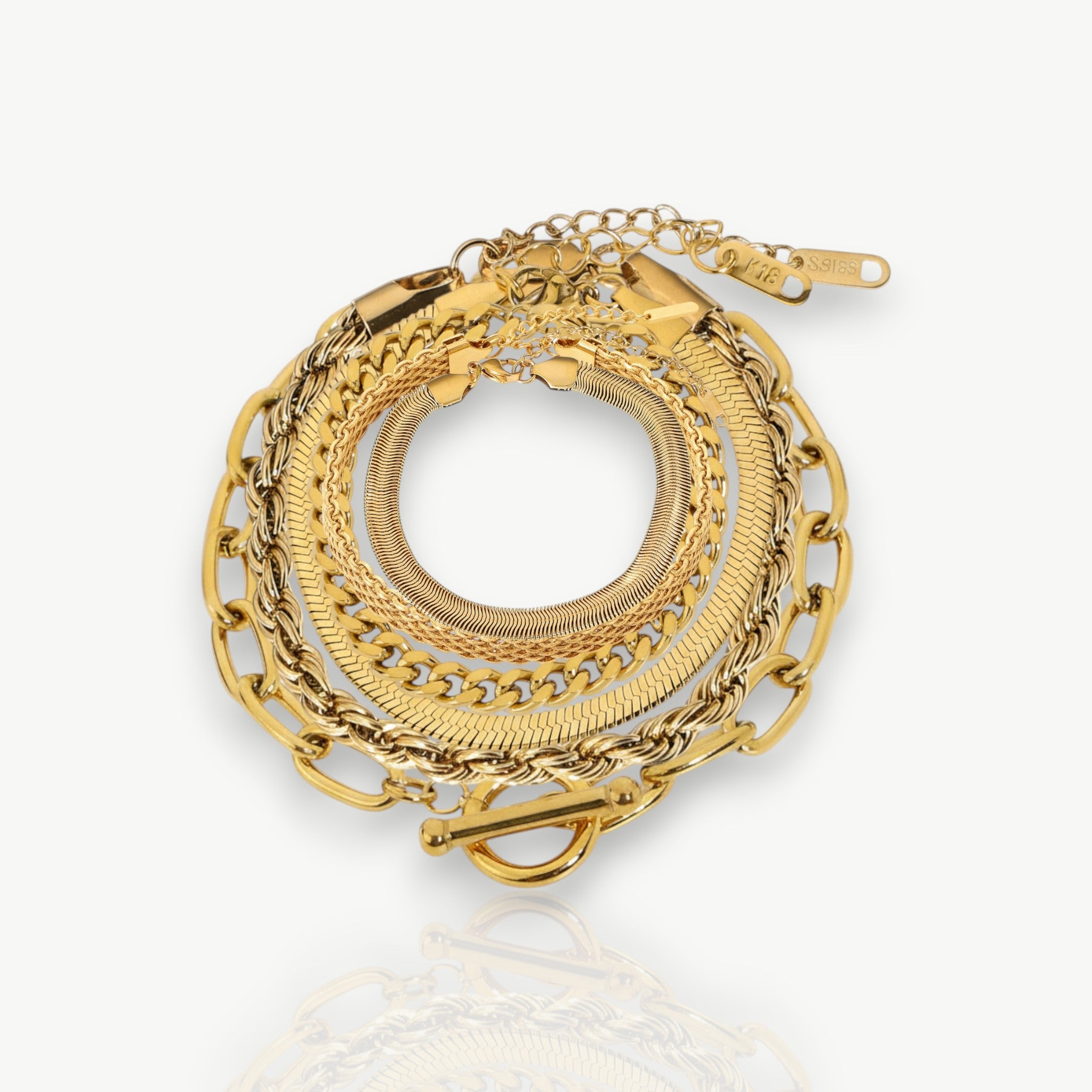 Luxe Texture Bracelet Stack Set