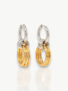 Two-Tone Ring Drop Earrings
