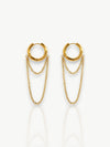 Double Layer Chain Hoop Earrings