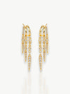 Triple Spike Cascade Hoop Earrings