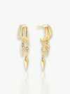 Double Spike Cascade Hoop Earrings