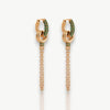 Two-Tone Charm Chain Earrings