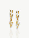 Lightning Bolt Cubic Hoops