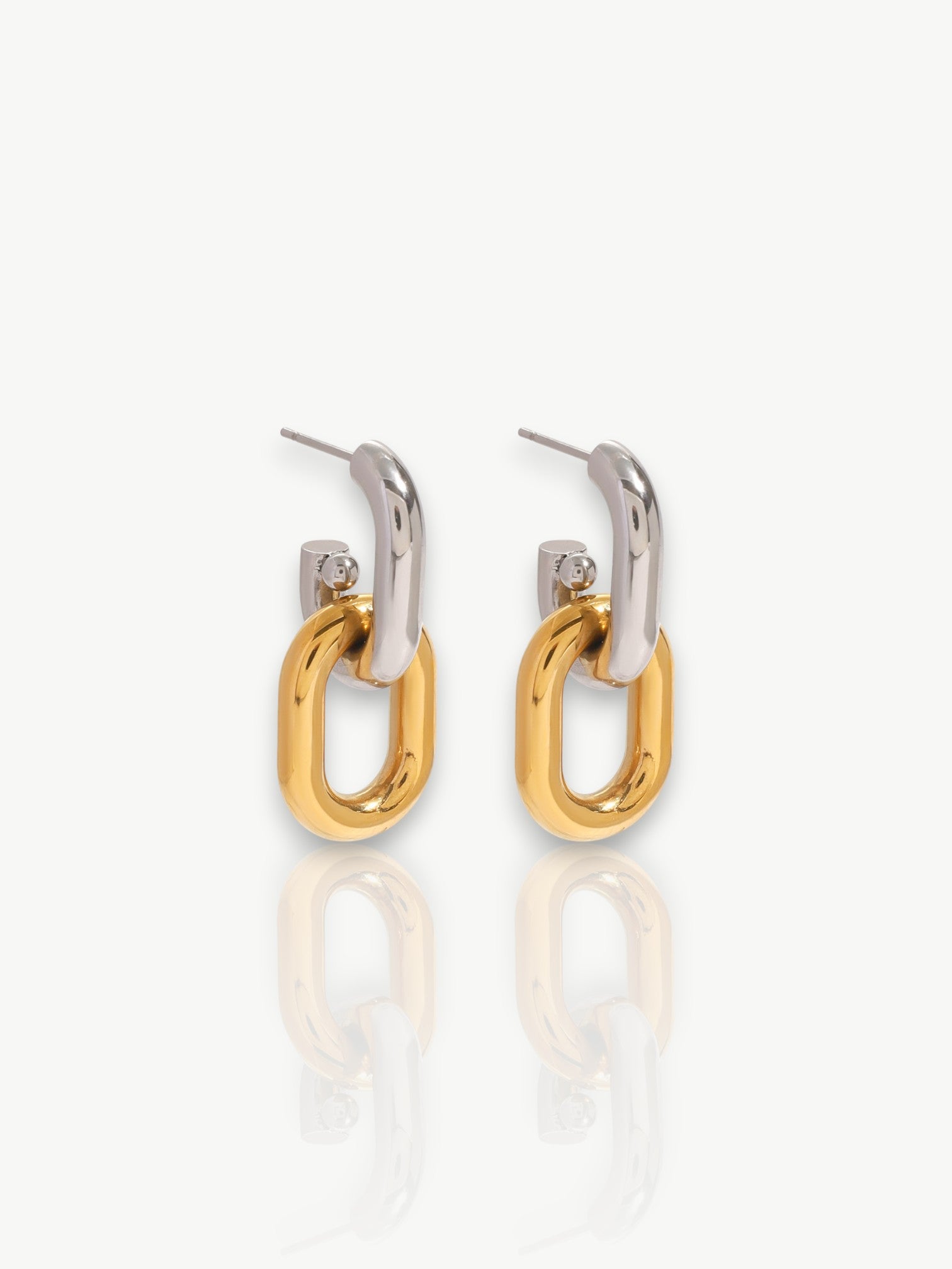 Taylor Two-Tone Double Hoops