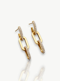 Cubic Chain Link Earrings