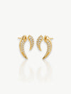 French Retro Golden Horn Earrings