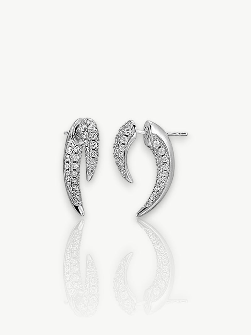 French Retro Golden Horn Earrings