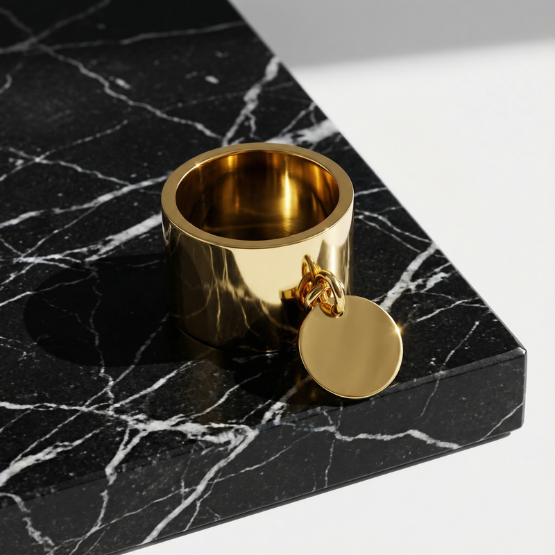 Oval Button Statement Ring