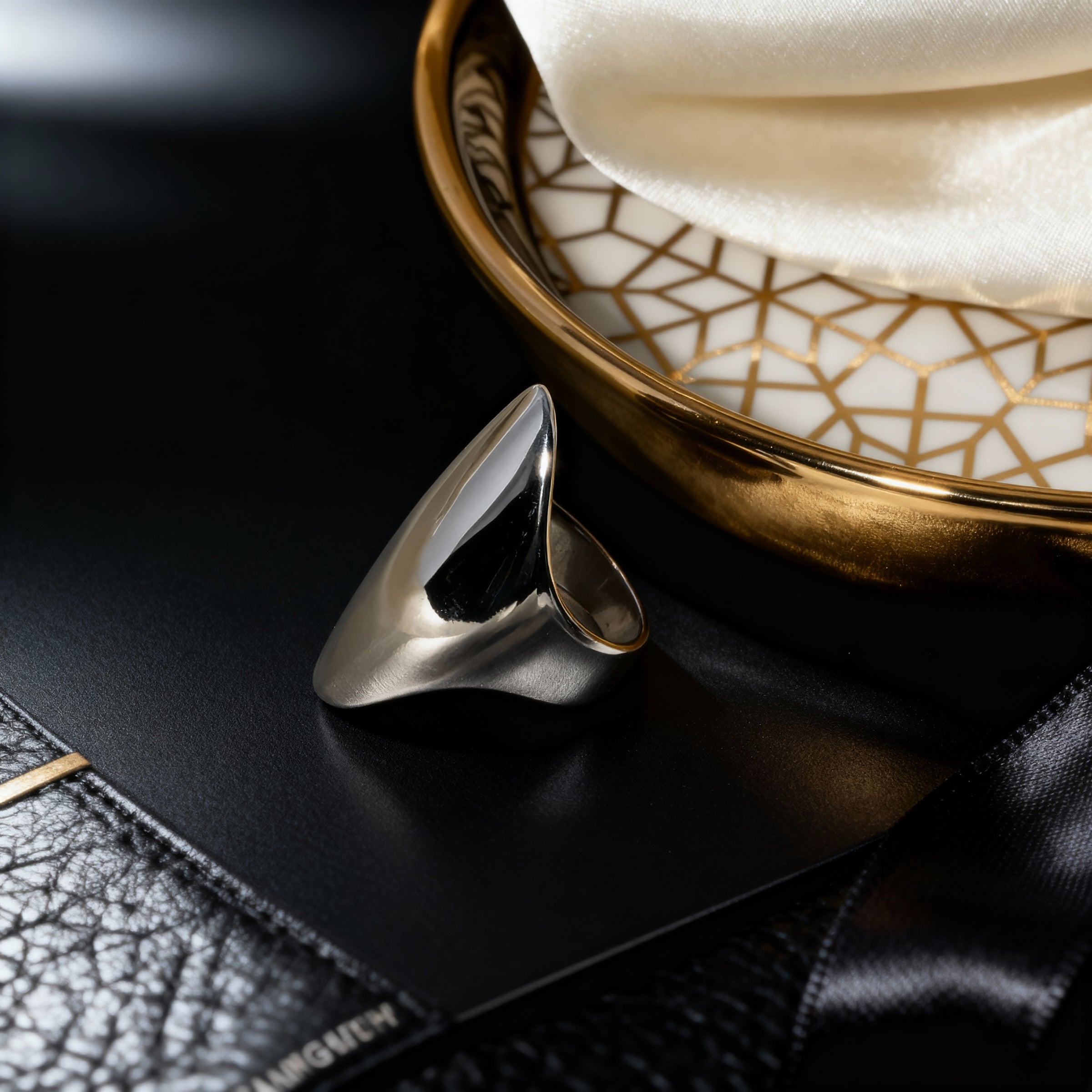 Silver Oval Statement Ring