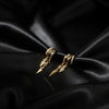 Double Spike Cascade Hoop Earrings
