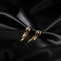 Double Spike Cascade Hoop Earrings