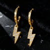 Lightning Bolt Cubic Hoops