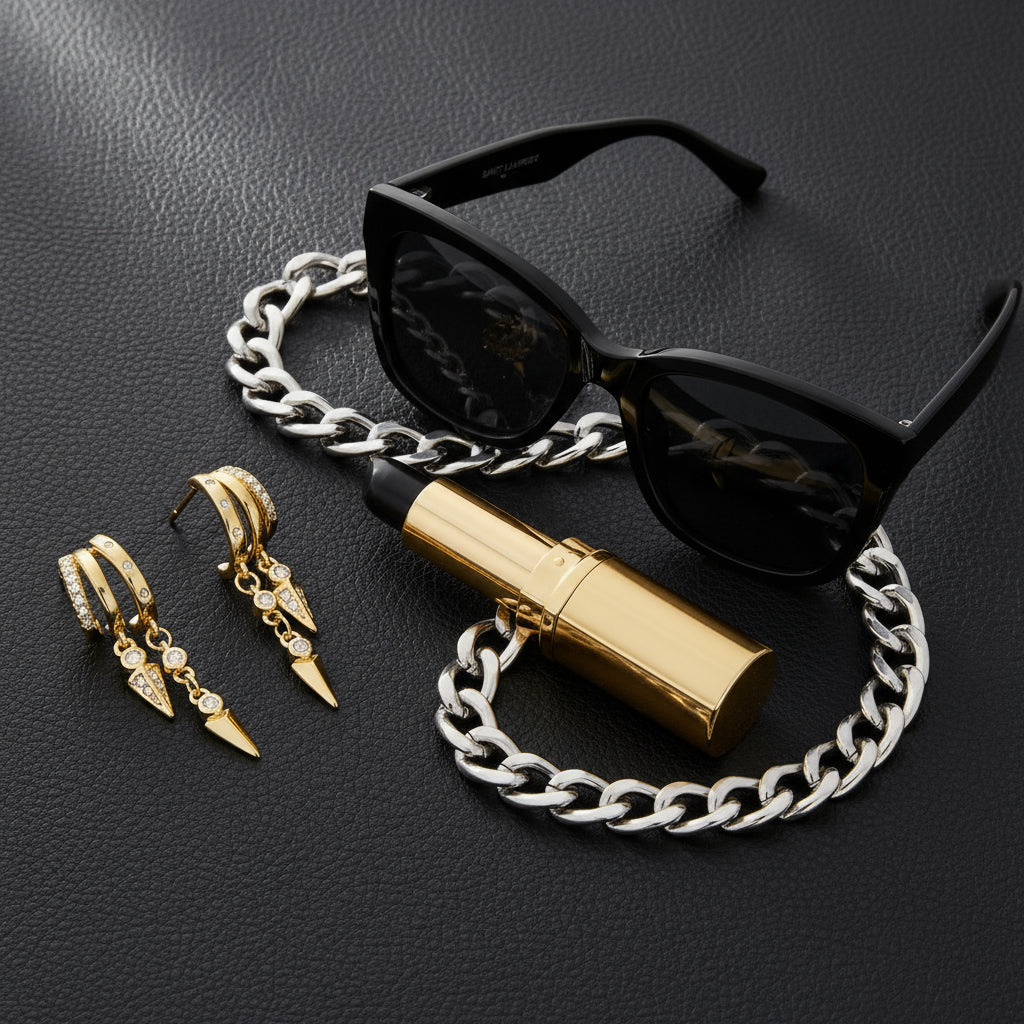 Double Spike Cascade Hoop Earrings