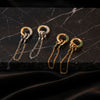 Two-Tone Charm Chain Earrings