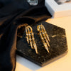Triple Spike Cascade Hoop Earrings