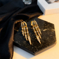 Triple Spike Cascade Hoop Earrings
