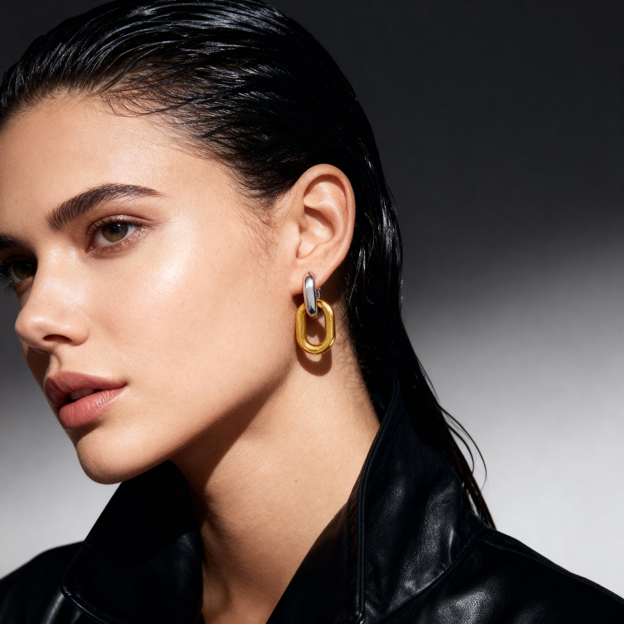 Taylor Two-Tone Double Hoops