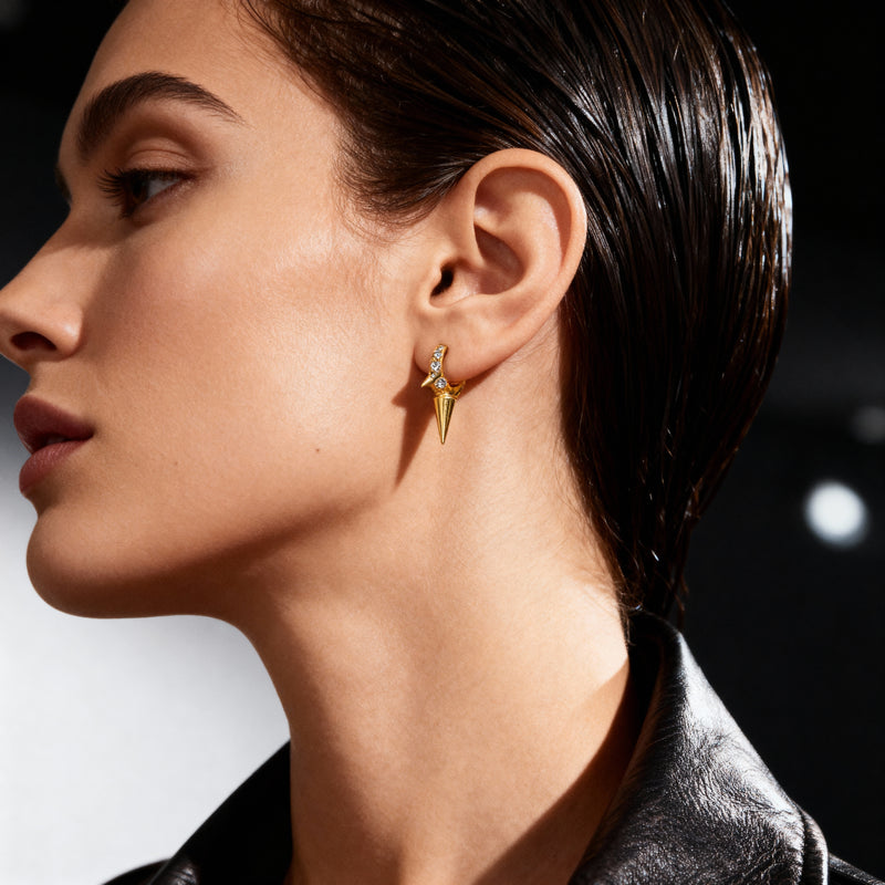 Spike Cubic Hoops
