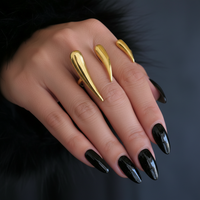 Sculptural Double Finger Ring