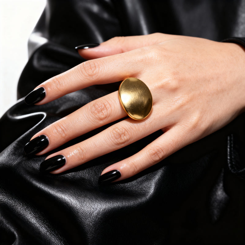 Sculpted Oval Dome Ring