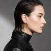 Double Layer Chain Hoop Earrings