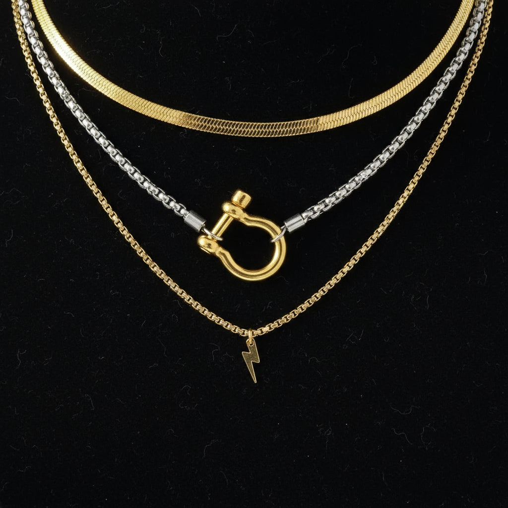 Lightning Layered Necklace Set