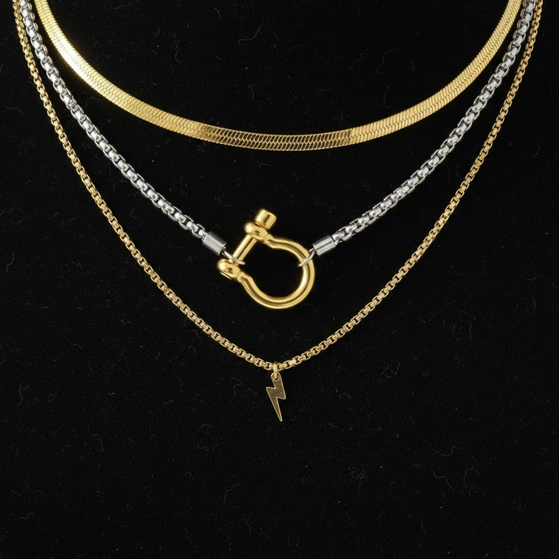 Lightning Layered Necklace Set