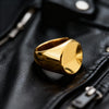 Gold Round Signet Ring