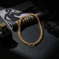 Double Layer Zirconia Buckle Necklace