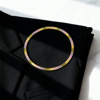 Colorful Cubic Zirconia Chain Necklace
