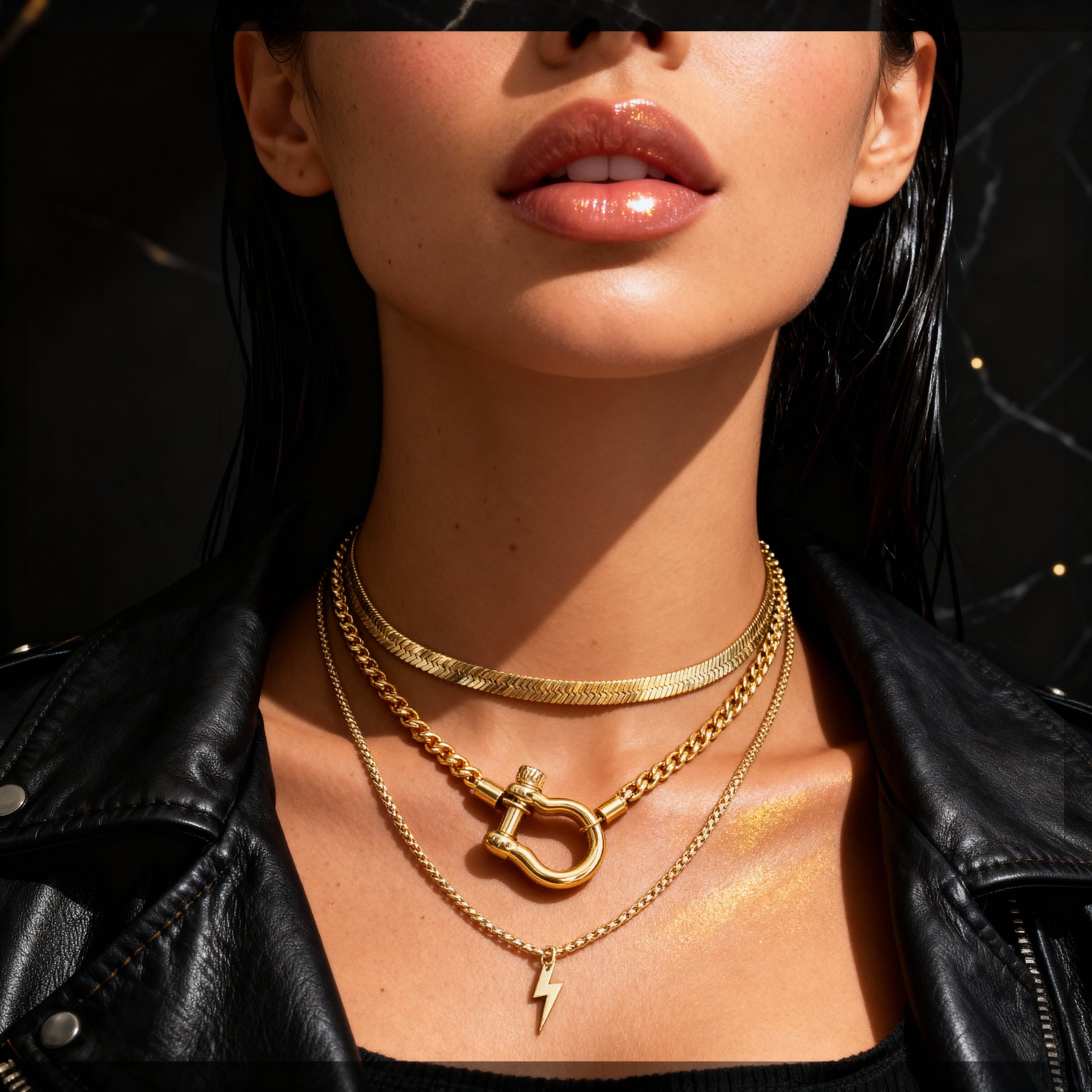 Lightning Layered Necklace Set