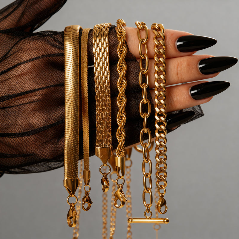 Luxe Texture Bracelet Stack Set